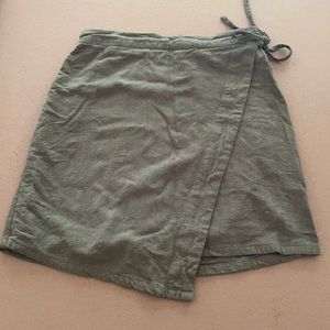 Olive wrap skirt